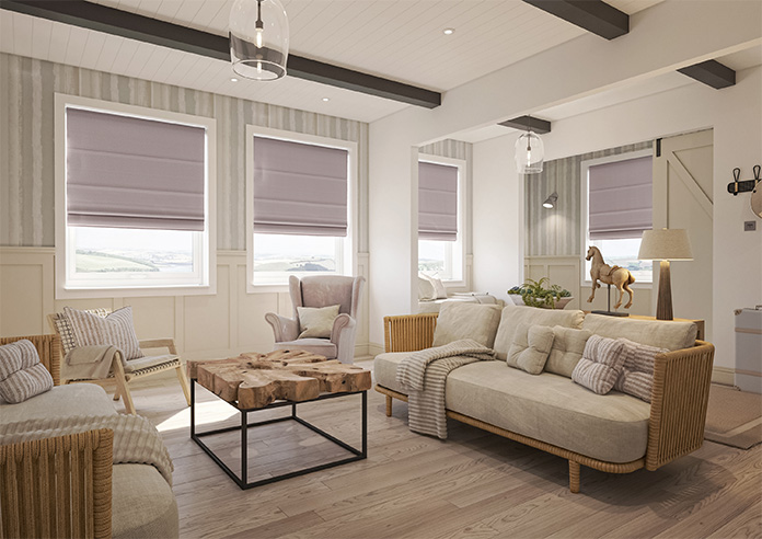 Carina, Raspberry - Twist&Fit Roman Blind - Image 7